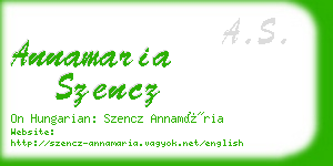 annamaria szencz business card